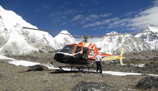 Helicopter tour of Everest base camp.